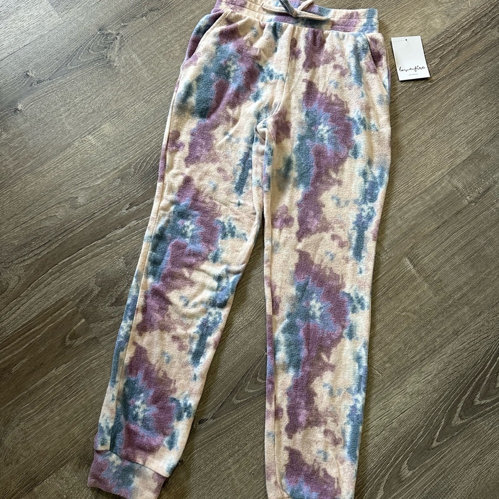 Love Fire Tie-Dye Joggers